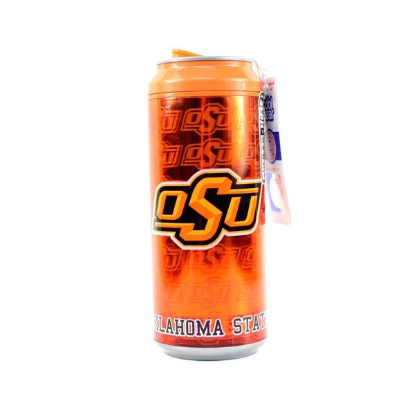 Oklahoma State Cowboys Travel Mug Can 16oz NCAA Twist Off Lid BPA Cool Gear OSU - Picture 1 of 3
